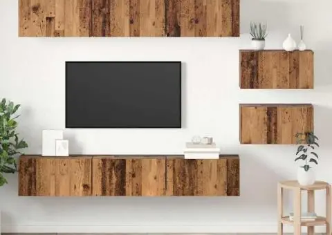 Set comodă TV 8 pcs Lemn vechi 60 x 30 x 30.5 cm Lemn compozit - 1/5