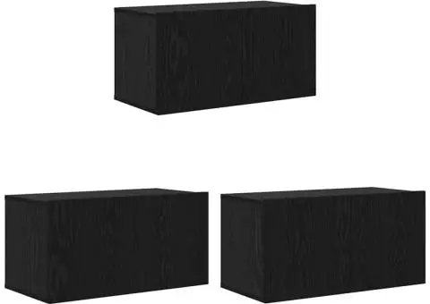 Set comodă TV Pe perete 8 pcs Stejar negru 60 x 30 x 30.5 cm - 5/5