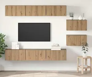 vidaXL Set comodă TV 8 pcs stejar artizanal 60 x 30 x 30.5 cm