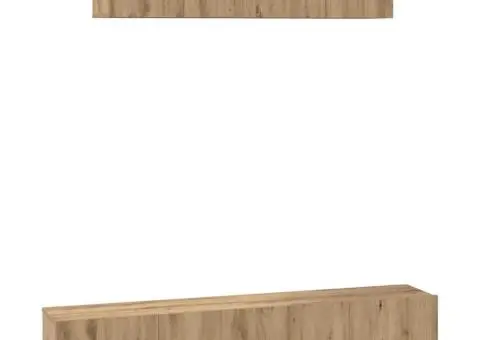 Set dulap TV 4 pcs stejar artizanal Mediu 80 x 30 x 30 cm - 2/5