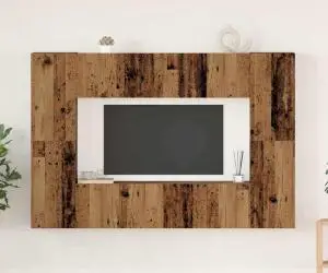 vidaXL Set comodă TV cu raft Pe perete cu depozitare cu ușă 8 pcs Lemn vechi 60 x 30 x 30 cm