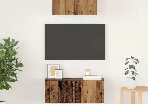 Set dulap TV 2 pcs Lemn vechi 80 x 30 x 30 cm Lemn compozit - 1/5