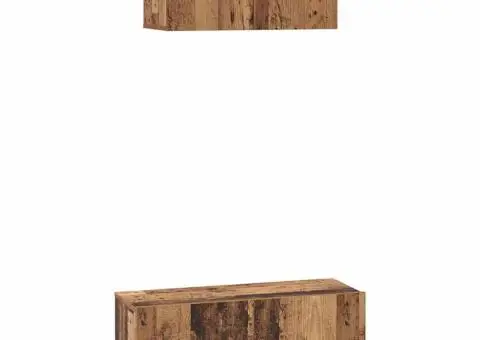 Set dulap TV 2 pcs Lemn vechi 80 x 30 x 30 cm Lemn compozit - 2/5