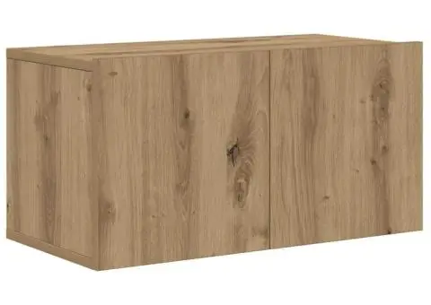 Set dulap TV cu raft Pe perete Altele 2 pcs stejar artizanal 80 x 30 x 30 cm - 5/5