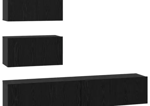 Set de Dulapuri pentru TV 4 pcs Stejar negru 80 x 30 x 30 cm - 2/5
