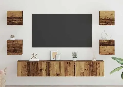 Set comodă TV 7 pcs Lemn vechi 60 x 30 x 30 cm Lemn compozit - 1/5