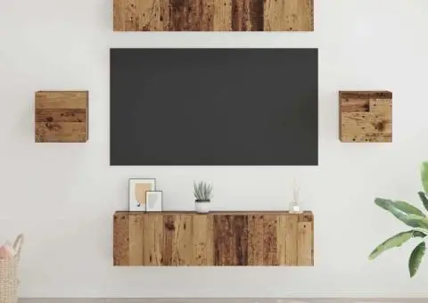 Set comodă TV 6 pcs Lemn vechi Mediu 30.5 x 30 x 30 cm - 1/5