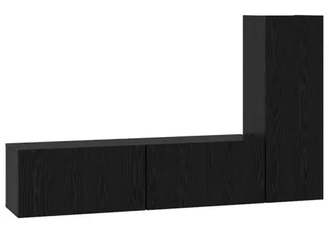 Set dulapuri TV 3 pcs Stejar negru mic 30.5 x 30 x 90 cm - 2/5