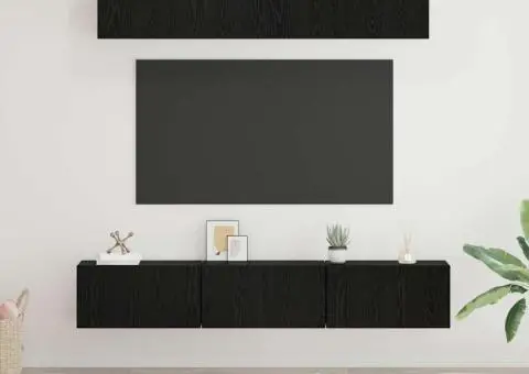 Set comodă TV 5 pcs Stejar Negru Mediu 80 x 30 x 30.5 cm - 1/5