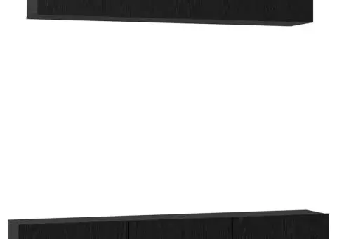 Set comodă TV 5 pcs Stejar Negru Mediu 80 x 30 x 30.5 cm - 2/5