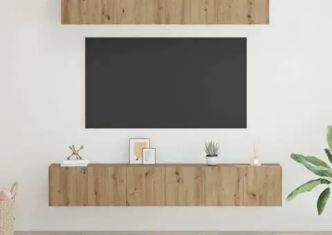 Set dulap TV 5 pcs stejar artizanal Mediu 80 x 30 x 30 cm - 1/5