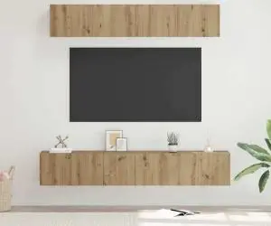 vidaXL Set dulap TV 5 pcs stejar artizanal Mediu 80 x 30 x 30 cm