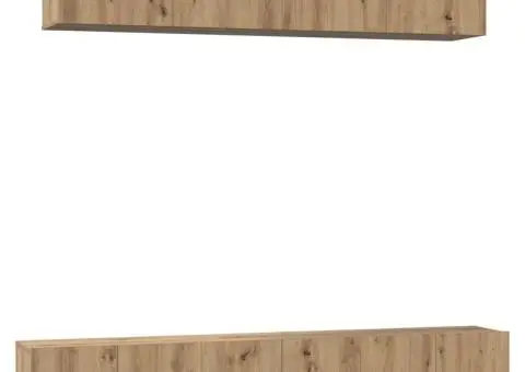 Set dulap TV 5 pcs stejar artizanal Mediu 80 x 30 x 30 cm - 2/5