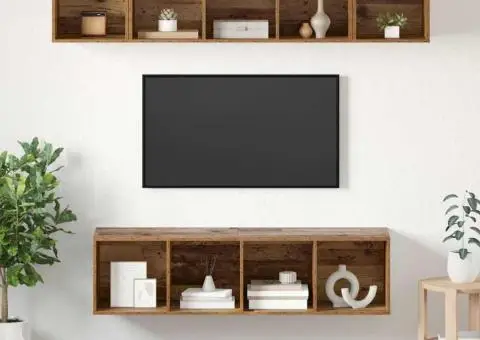 Set comodă TV 4 pcs Lemn vechi 37 x 37 x 142.5 cm Lemn compozit - 1/5