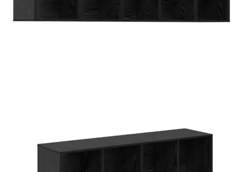 Set comodă TV 4 pcs Stejar negru 37 x 37 x 142.5 cm - 2/5