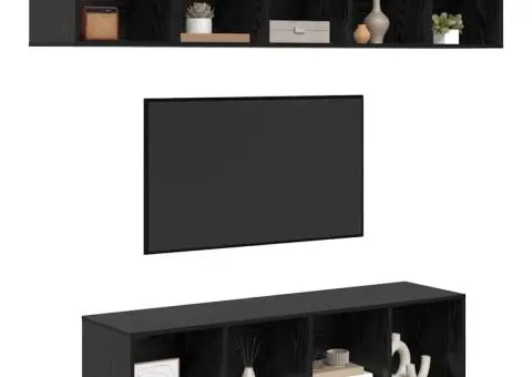 Set comodă TV 4 pcs Stejar negru 37 x 37 x 142.5 cm - 3/5