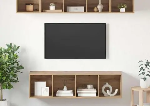 Set comodă TV 4 pcs stejar artizanal 37 x 37 x 142.5 cm - 1/5