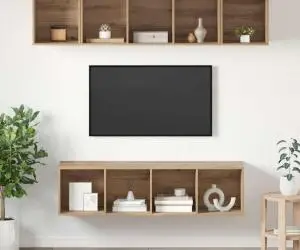 vidaXL Set comodă TV 4 pcs stejar artizanal 37 x 37 x 142.5 cm