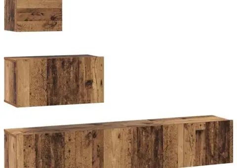 Set comodă TV 4 pcs Lemn vechi 80 x 30 x 30 cm Lemn compozit - 2/5