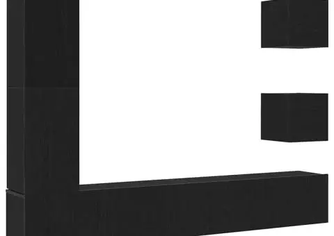 Set TV 6 piese, Negru Stejar - 2/5