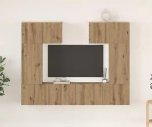 vidaXL Set comodă TV cu raft 6 pcs stejar artizanal 80 x 30 x 30 cm