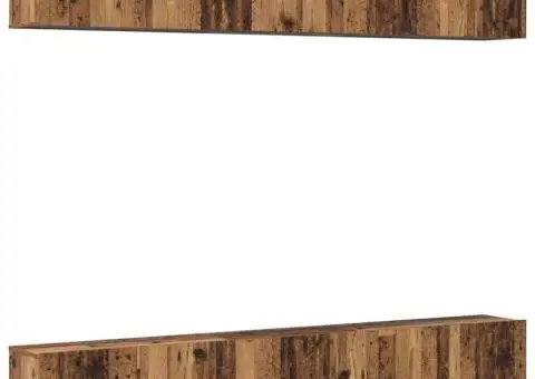 Set comodă TV 6 pcs Lemn vechi 60 x 30 x 35 cm Lemn compozit - 2/5