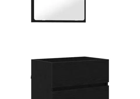 Set de mobilier pentru baie 3 pcs stejar artizanal - 5/5