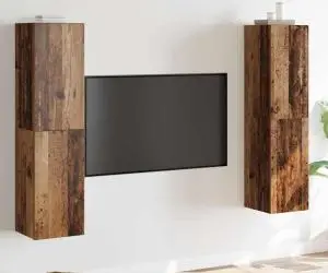 vidaXL Set comodă TV 4 pcs Lemn vechi 30.5 x 30 x 60 cm Lemn compozit