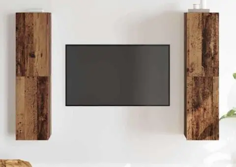 Set comodă TV 4 pcs Lemn vechi 30.5 x 30 x 60 cm Lemn compozit - 4/5