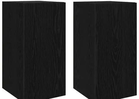 Set comodă TV cu raft Pe perete 4 pcs Stejar negru 30.5 x 30 x 60 cm - 5/5