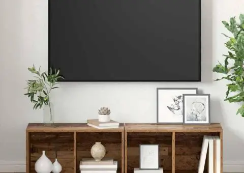 Set comodă TV 2 pcs Lemn Vechi 37 x 35 x 107 cm Lemn compozit - 4/5