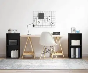 vidaXL Set comodă TV 2 pcs Stejar Negru 37 x 35 x 107 cm Lemn compozit