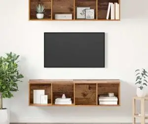 vidaXL Set comodă TV 2 pcs Lemn vechi 37 x 37 x 142.5 cm Lemn compozit