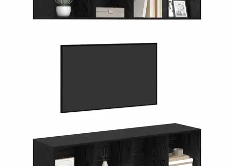 Set comodă TV 2 pcs Stejar negru 37 x 37 x 142.5 cm - 3/5