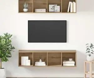 vidaXL Set comodă TV 2 pcs stejar artizanal 37 x 37 x 142.5 cm