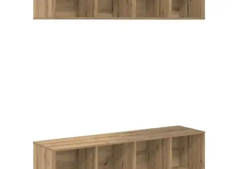 Set comodă TV 2 pcs stejar artizanal 37 x 37 x 142.5 cm - 2/5