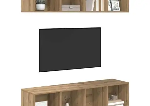 Set comodă TV 2 pcs stejar artizanal 37 x 37 x 142.5 cm - 3/5