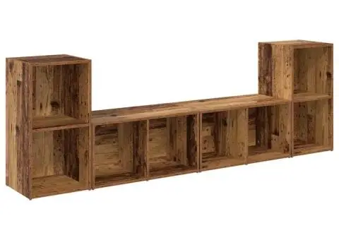 Set comodă TV 4 pcs Lemn vechi 72 x 35 x 36.5 cm Lemn compozit - 2/5