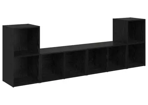 Set comodă TV cu raft 4 pcs Stejar negru 72 x 35 x 36.5 cm - 2/5