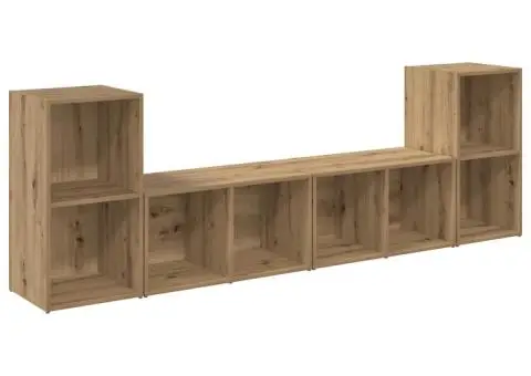 Set comodă TV cu raft 4 pcs Stejar artisanal 72 x 35 x 36.5 cm - 2/5