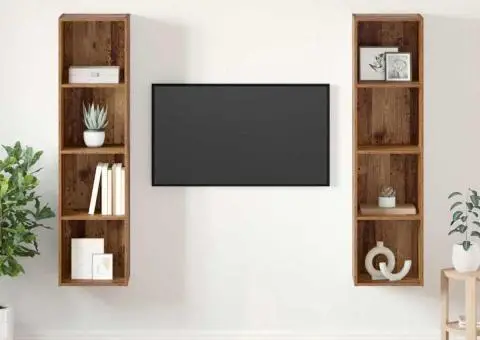 Set comodă TV 2 pcs Maro 37 x 37 x 142.5 cm Lemn compozit - 1/5