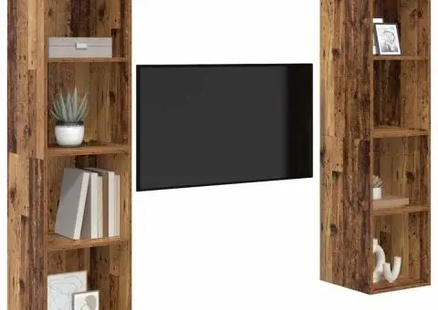 Set comodă TV 2 pcs Maro 37 x 37 x 142.5 cm Lemn compozit - 3/5