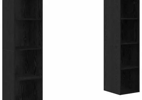 Set comodă TV 2 pcs Negru 37 x 37 x 142.5 cm Lemn compozit - 2/5