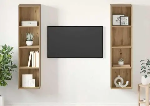 Set comodă TV 2 pcs Maro 37 x 37 x 142.5 cm Lemn compozit - 1/5
