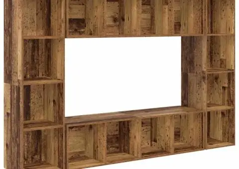 Set comodă TV 4 pcs Maro 37 x 37 x 142.5 cm Lemn compozit - 2/5