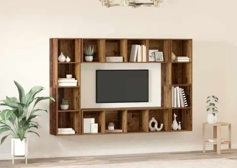 Set comodă TV 4 pcs Maro 37 x 37 x 142.5 cm Lemn compozit - 4/5