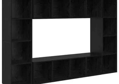 Set comodă TV 4 pcs Negru 37 x 37 x 142.5 cm Lemn compozit - 2/5