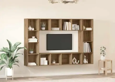 Set comodă TV 4 pcs Maro 37 x 37 x 142.5 cm Lemn compozit - 4/5