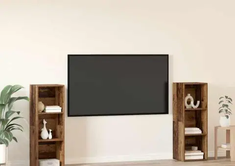 Set comodă TV 2 pcs Lemn vechi 107 x 35 x 37 cm Lemn compozit - 4/5