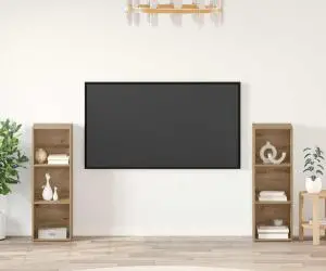 vidaXL Set comodă TV cu raft 2 pcs Stejar artisanal 107 x 35 x 37 cm